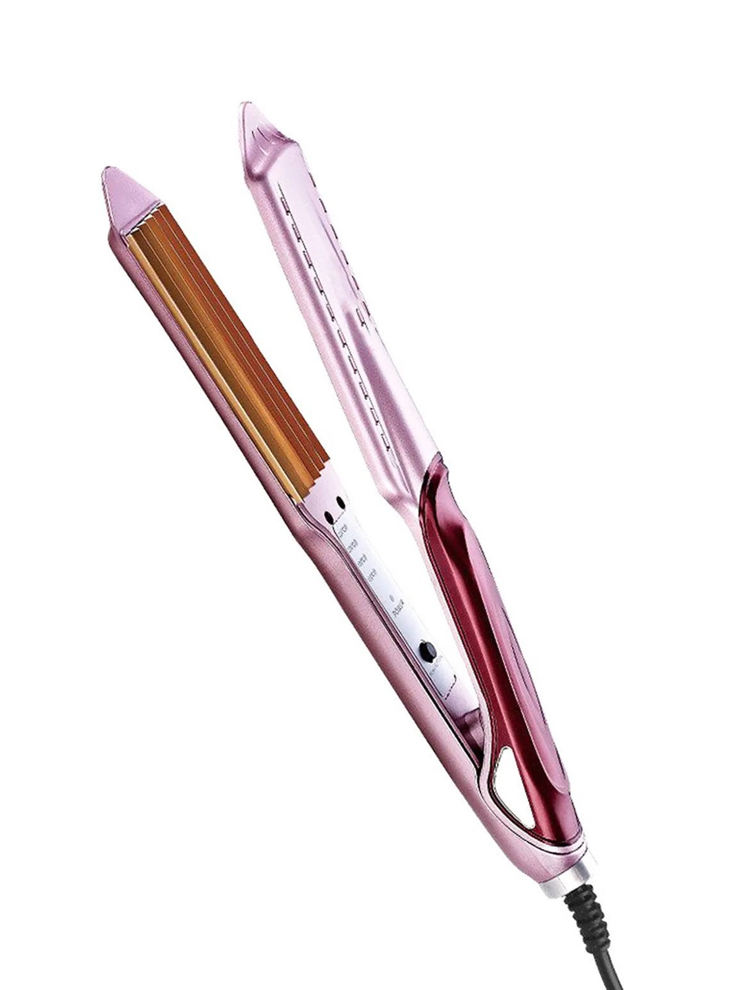 

vng Long-Lasting Curls Ceramic Hair Crimper, Pink