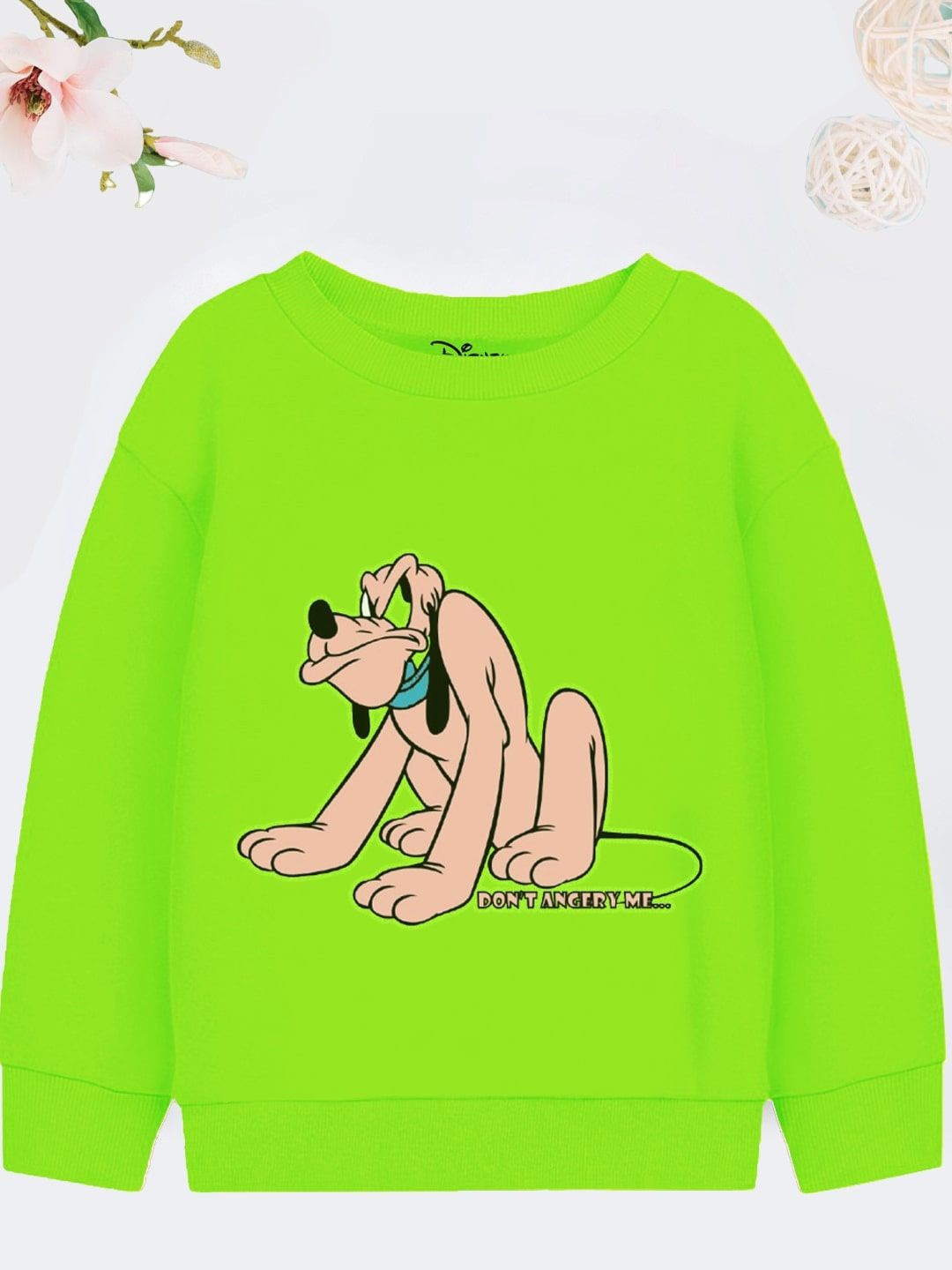 

YK Disney Boys Printed Round Neck Long Sleeves Sweatshirt, Lime green