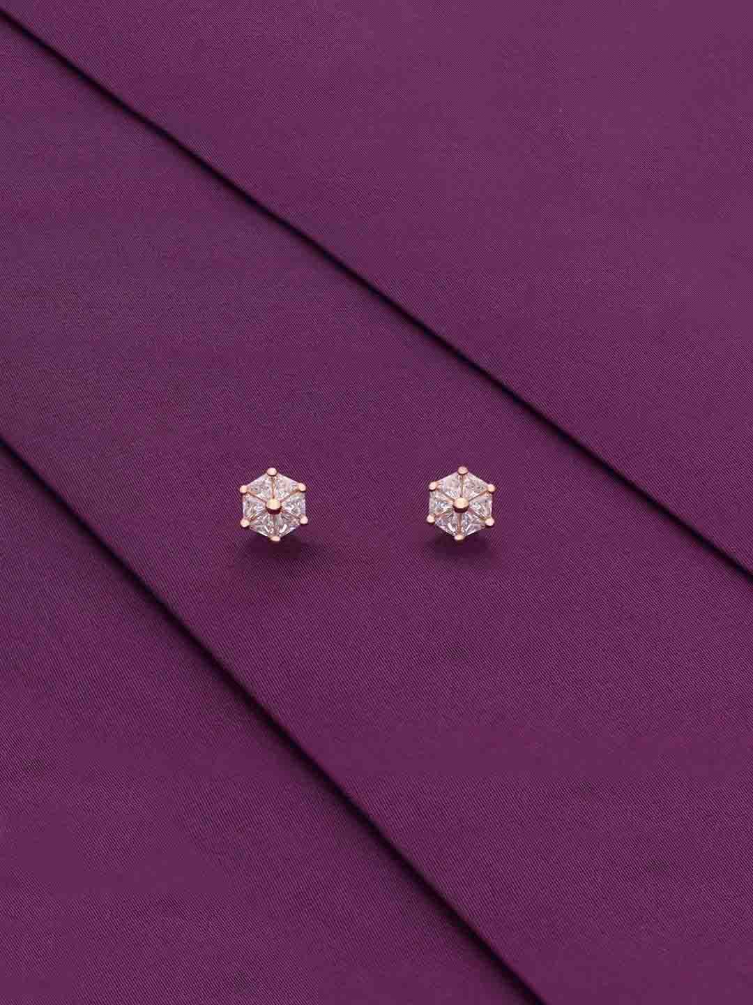 

KAI JEWEL Contemporary Studs Earrings, Rose gold