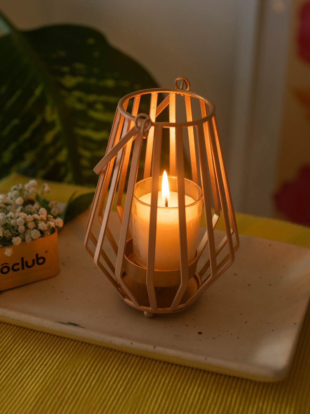 

10club Peach-Coloured Candle Holder