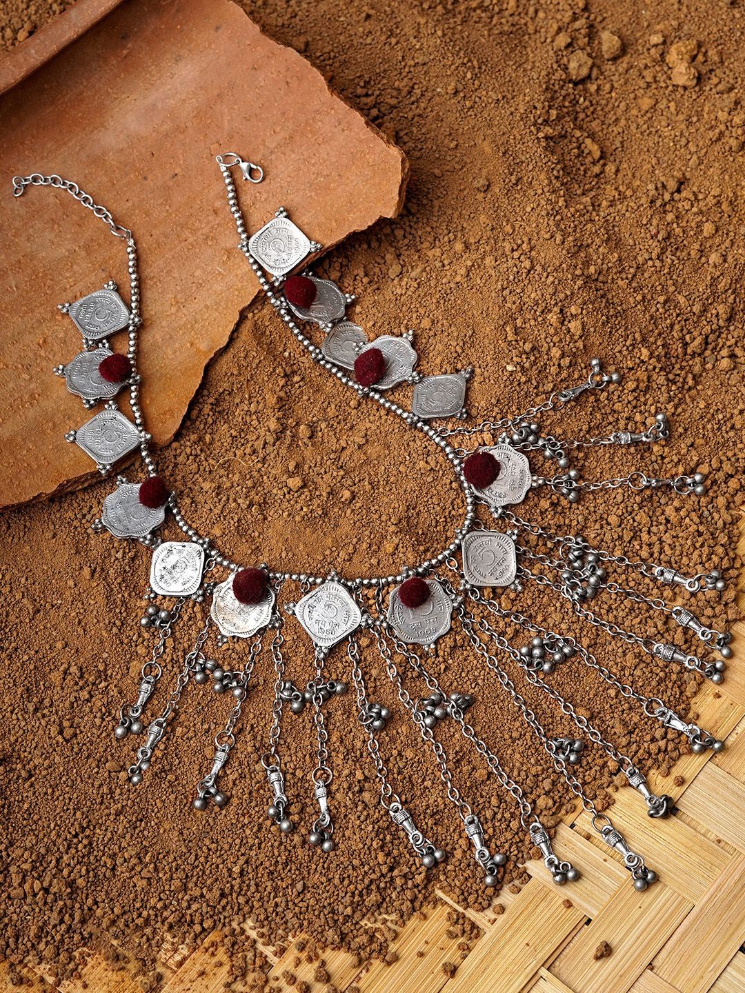 

TEEJH Silver-Plated Handcrafted Necklace