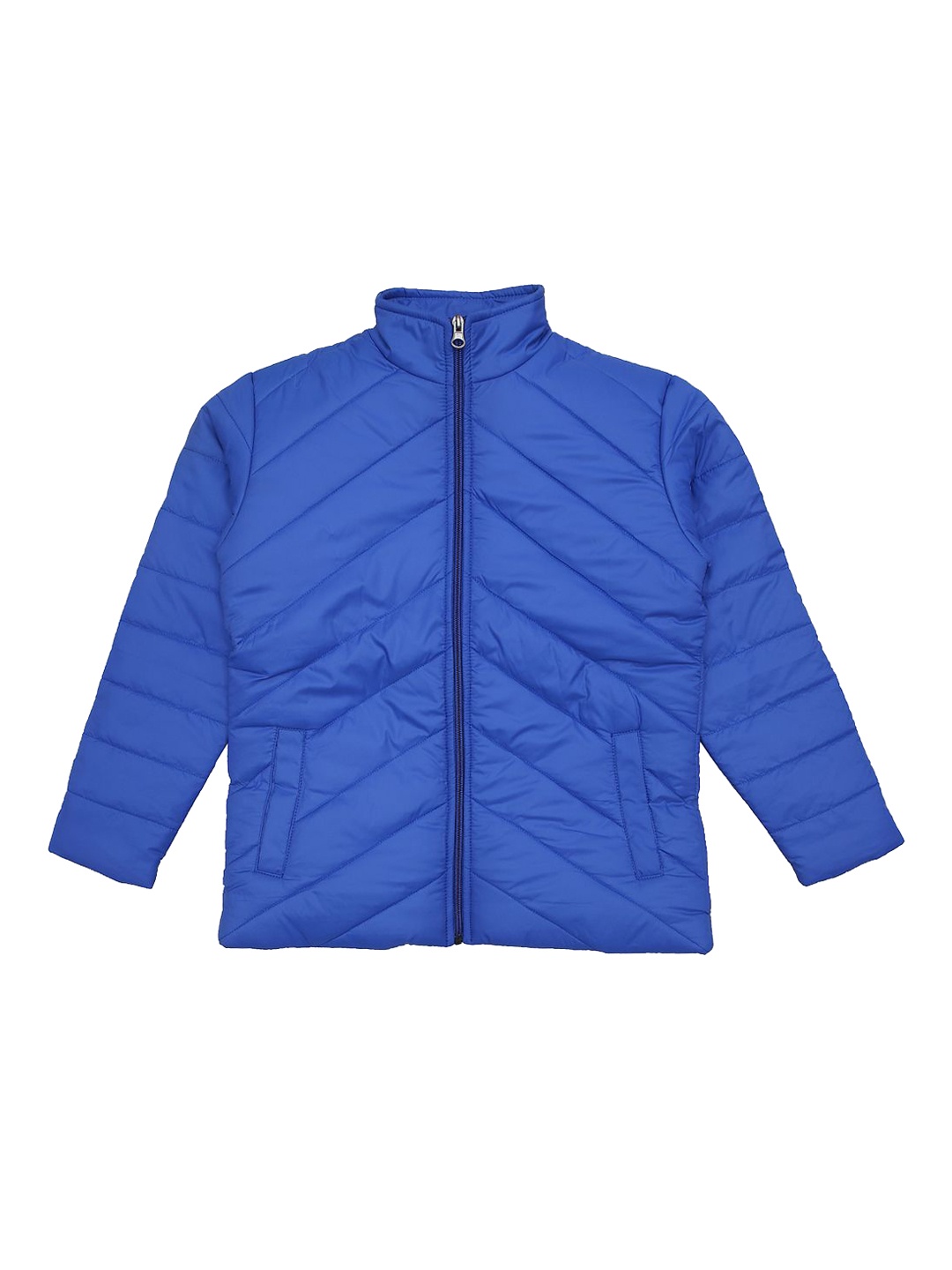 

White Snow Girls Quilted Jacket, Blue