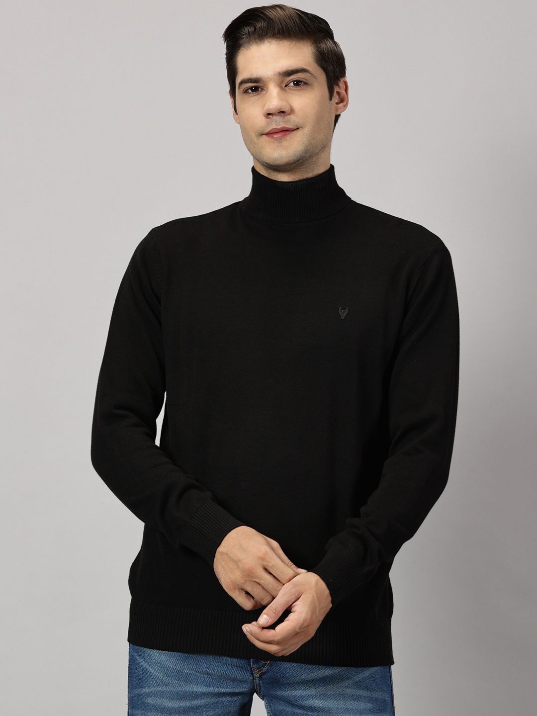 

BLACK BUCK Solid Turtle Neck Sweater