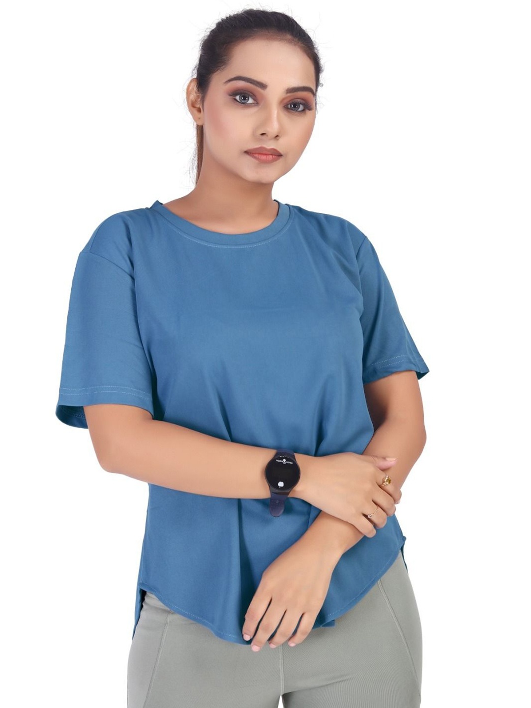 

MYO2 Women Pockets T-shirt, Blue