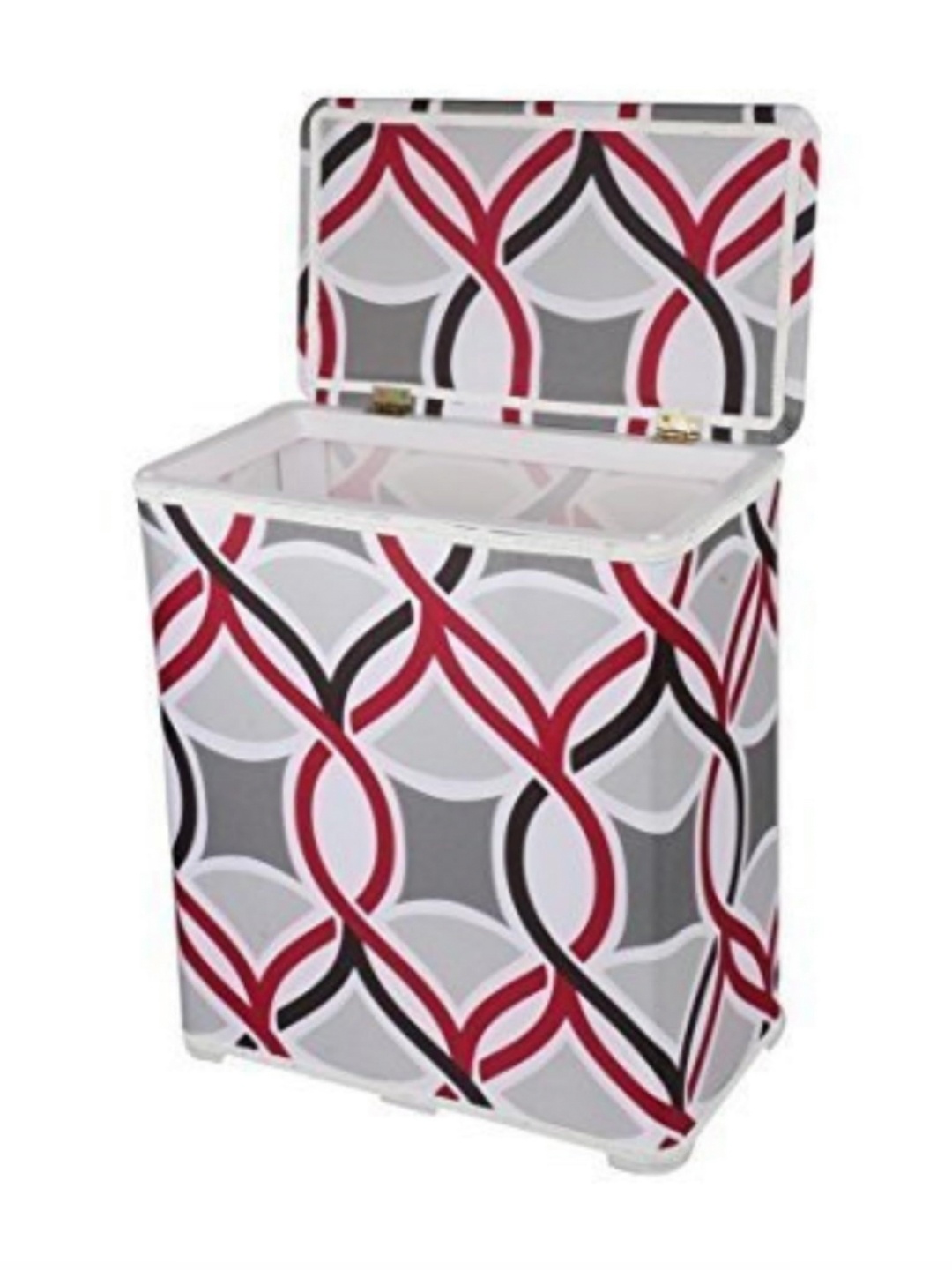 

Premsons White & Red Laundry Basket Storage