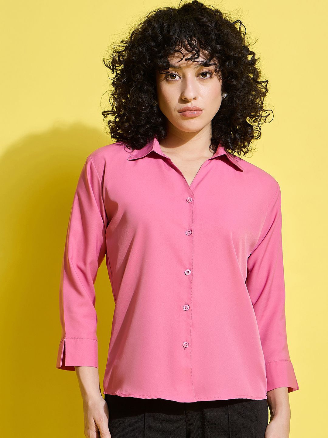 

BUY NEW TREND Women Standard Opaque Casual Shirt, Pink