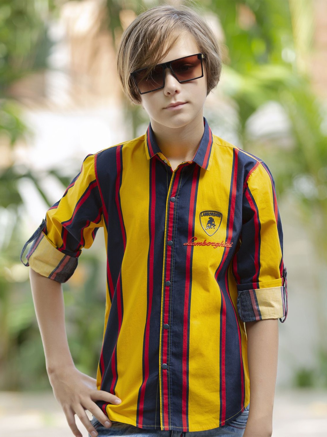 

MashUp Boys Classic Opaque Checked Casual Shirt, Yellow