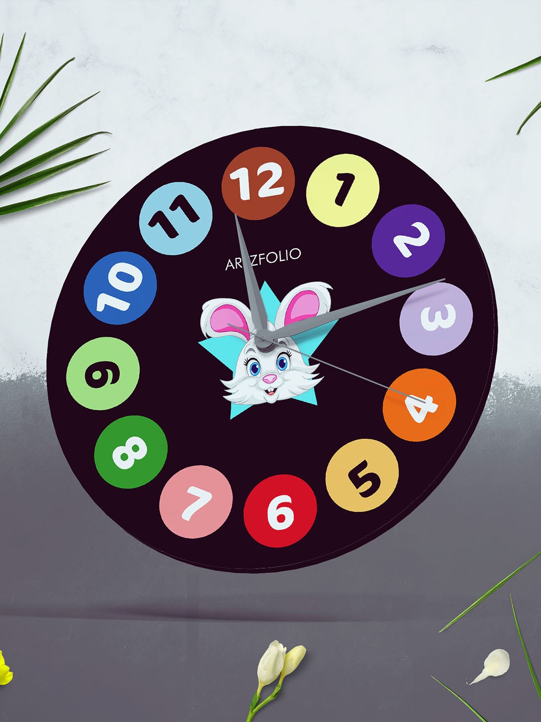 

ArtzFolio Multicoloured Printed Contemporary Wall Clock, Multi