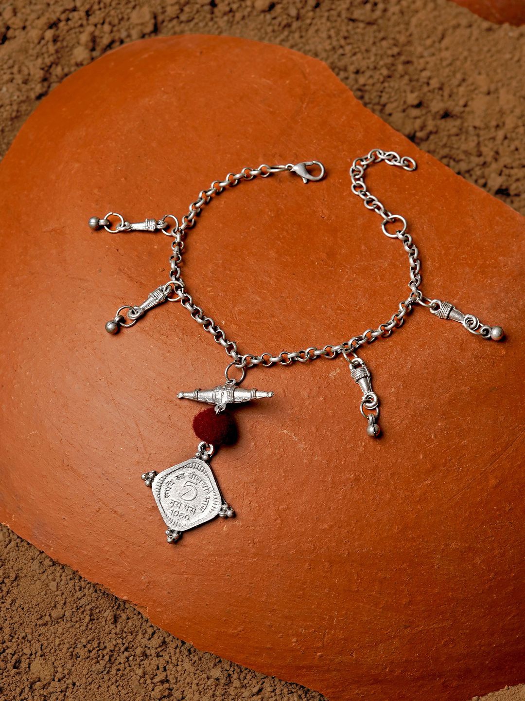 

TEEJH Women Handcrafted Silver-Plated Armlet Bracelet