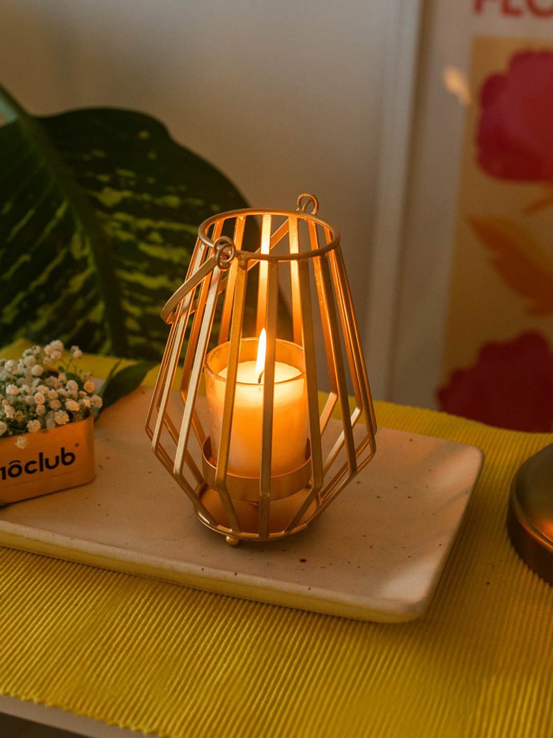 

10club Gold-Toned Candle Holder