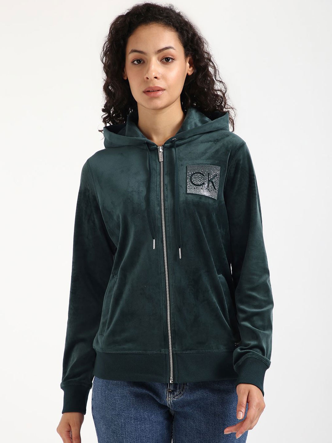 

Calvin Klein Jeans Women Hooded Sweatshirt, Green