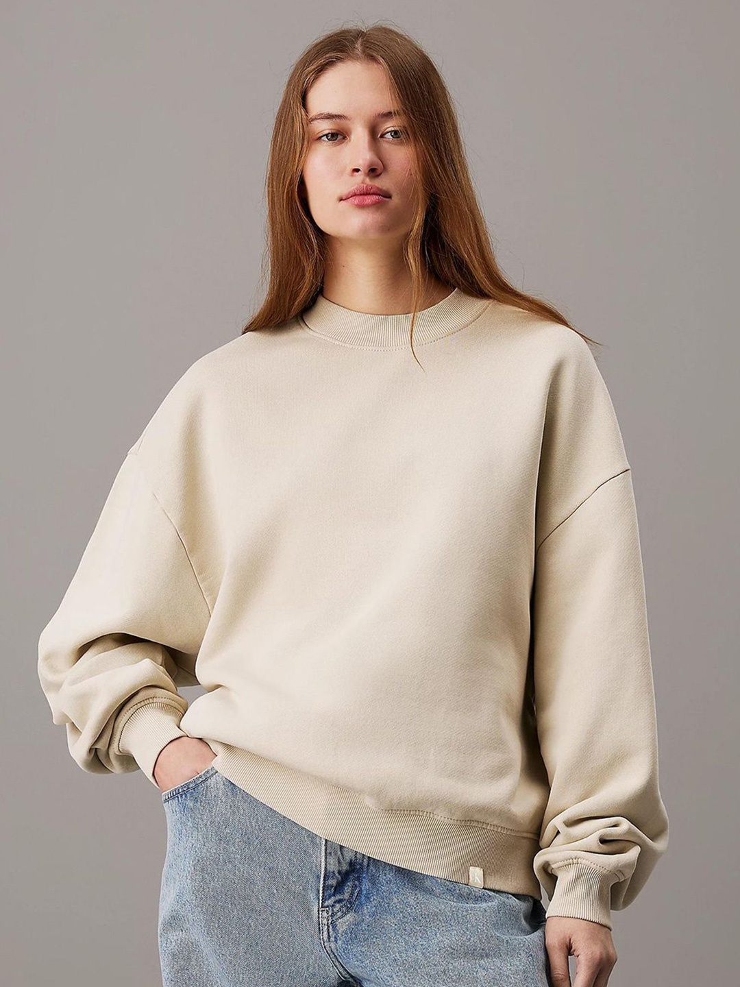 

Kotty Women Round Neck Regular Sweatshirt, Beige