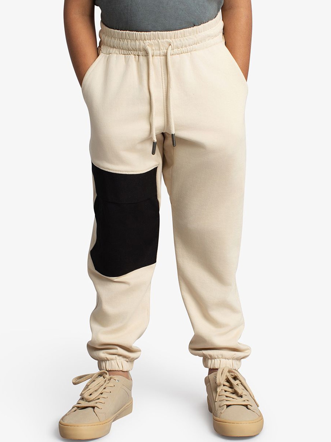 

Ed-a-Mamma Boys Pure Cotton Relaxed-Fit Mid-Rise Joggers, Beige