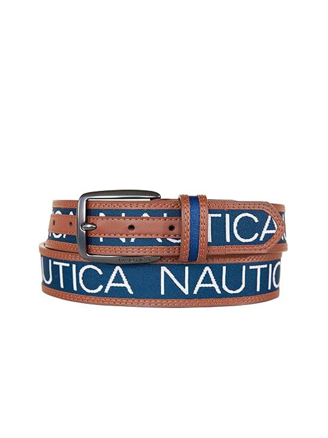 

Nautica Men Leather Belt, Navy blue