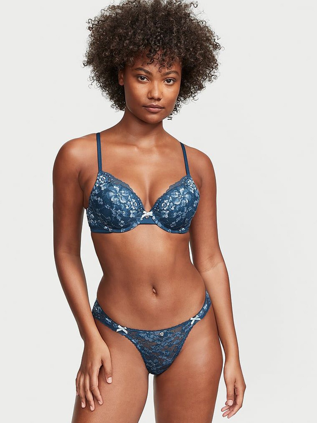 

Victoria's Secret Self Design Low-Rise Thong Brief 112005345RJM, Blue