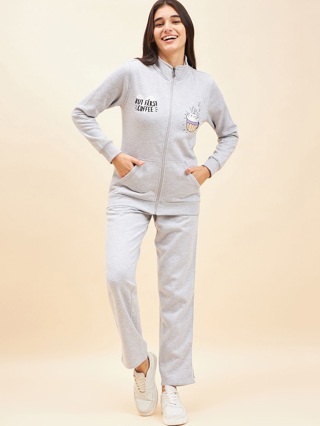 

July Sweatshirt With Trouser Co-Ords, Grey
