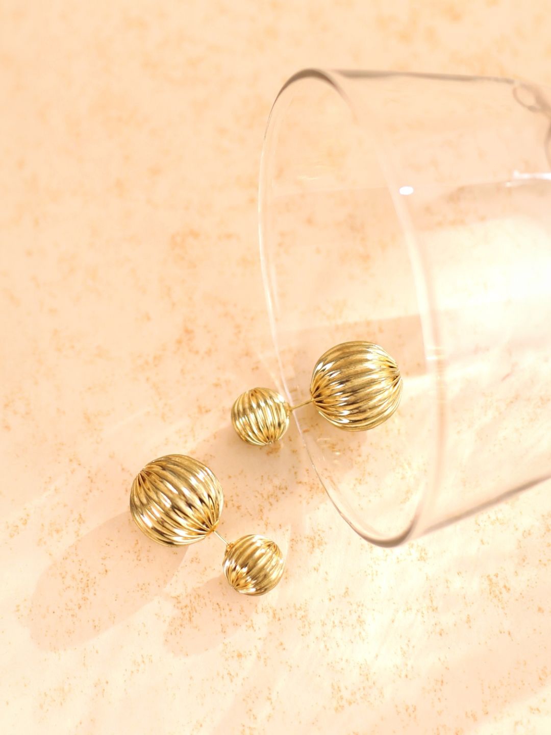 

KPOP Contemporary Studs Earrings, Gold