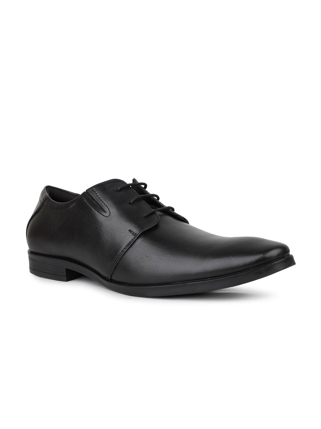 

ATESBER by Inc.5 Men Leather Pointed-Toe Formal Derbys, Black