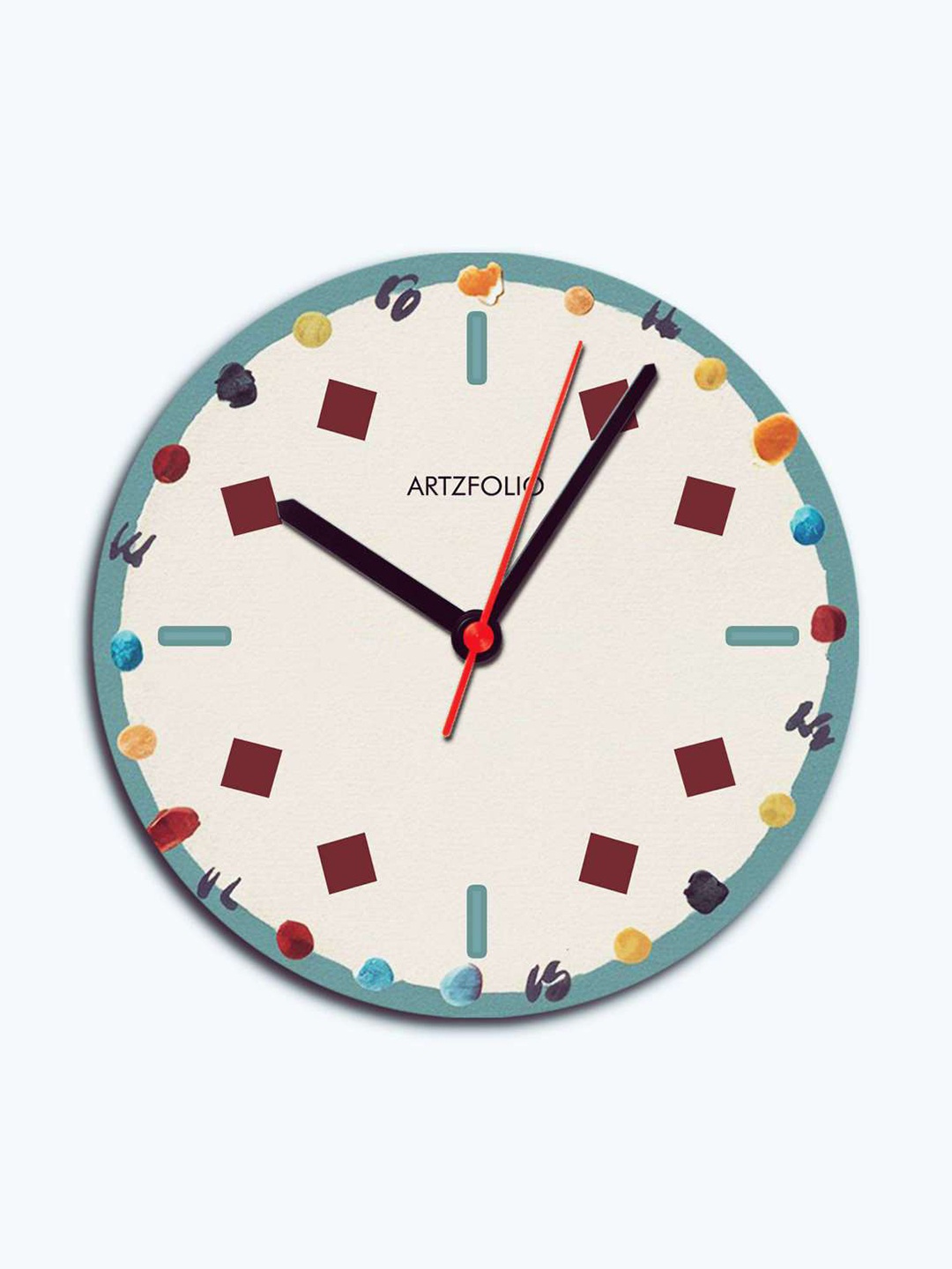 

ArtzFolio Multicoloured Printed Contemporary Wall Clock, Multi