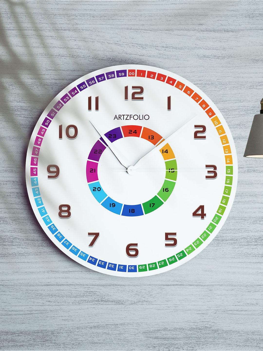 

ArtzFolio Multicoloured Printed Contemporary Wall Clock, Multi