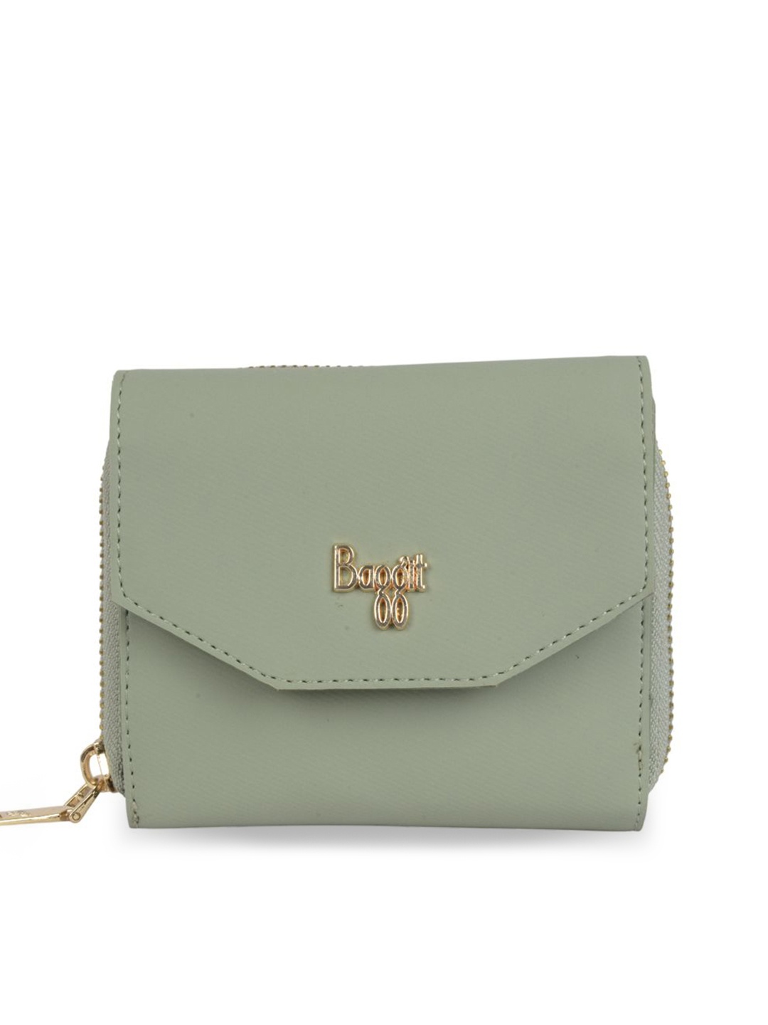 

Baggit Women PU Three Fold Wallet, Green