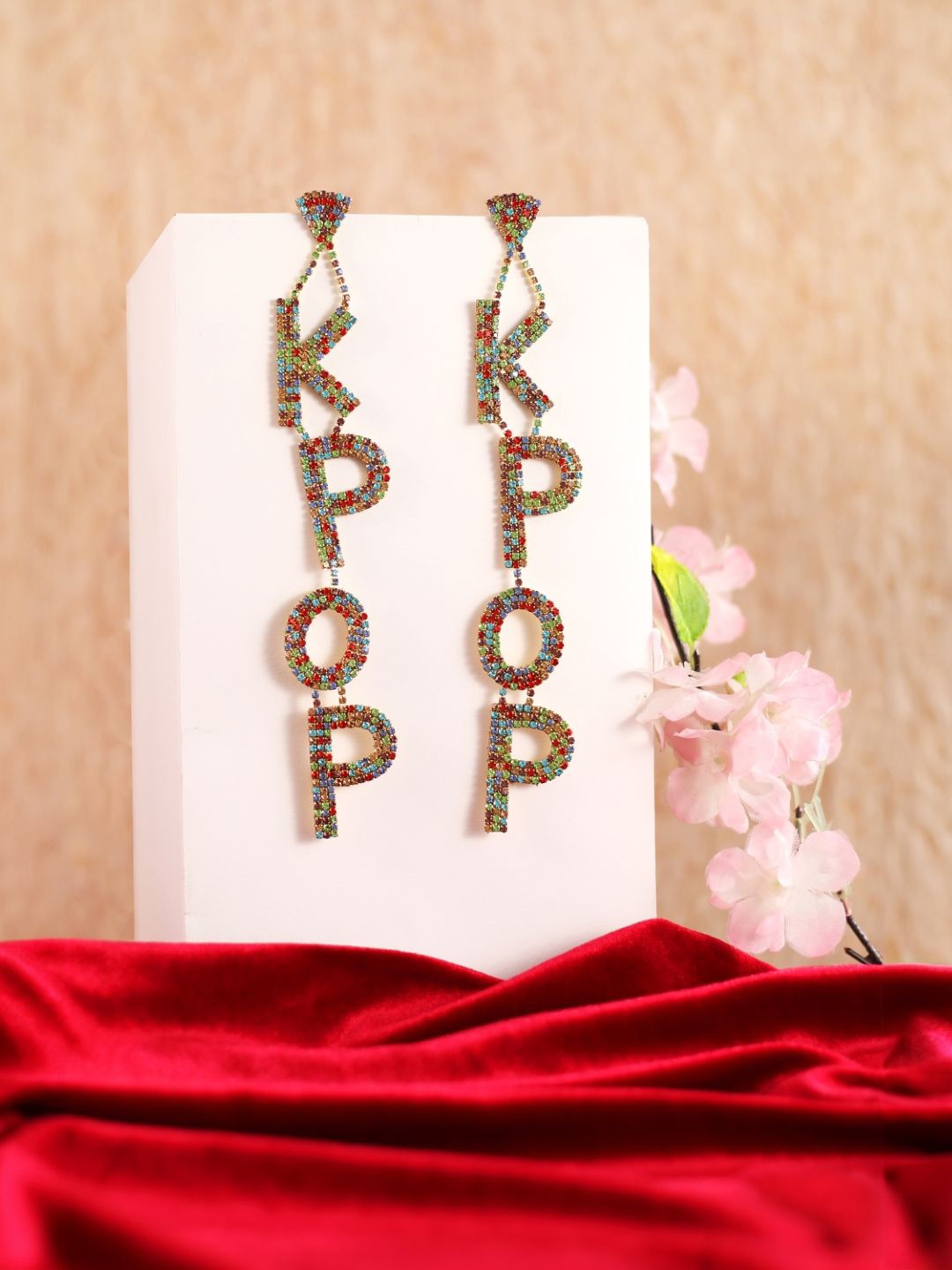 

KPOP Contemporary Drop Earrings, Gold
