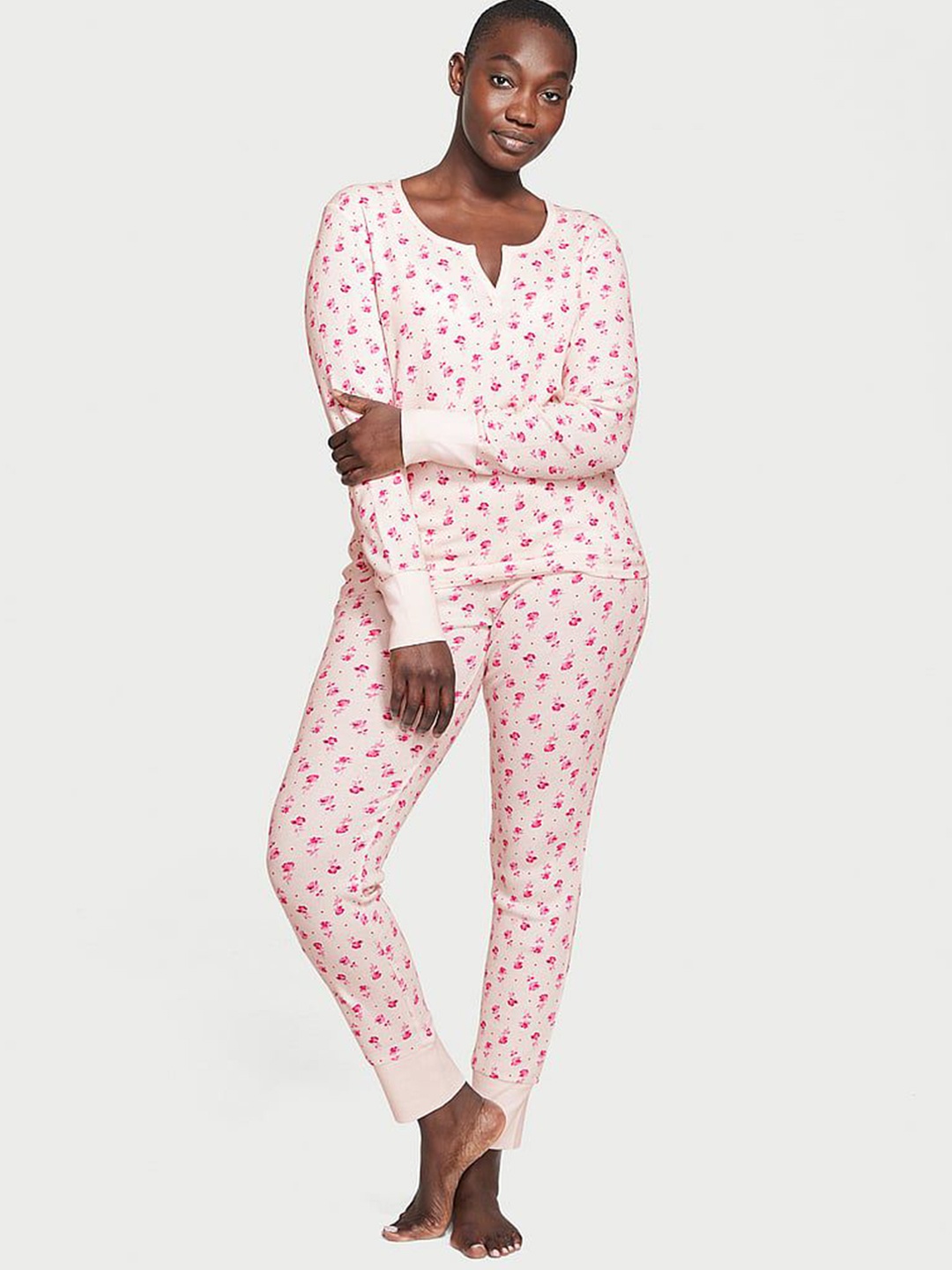 

Victoria's Secret Women Printed Night suit, Pink