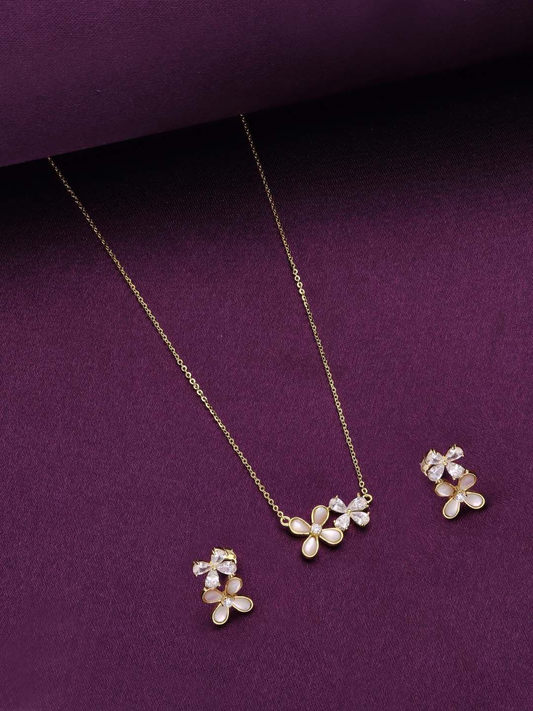 

KAI JEWEL 92.5 Sterling Silver Gold Plated Cubic Zirconia Jewellery Set
