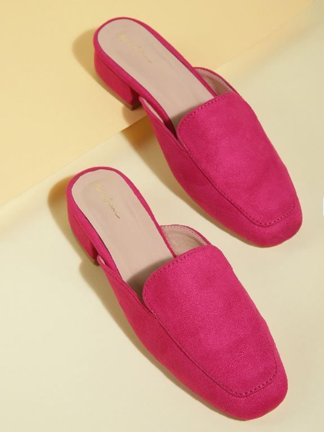 

Mast & Harbour Women Block Mules, Pink