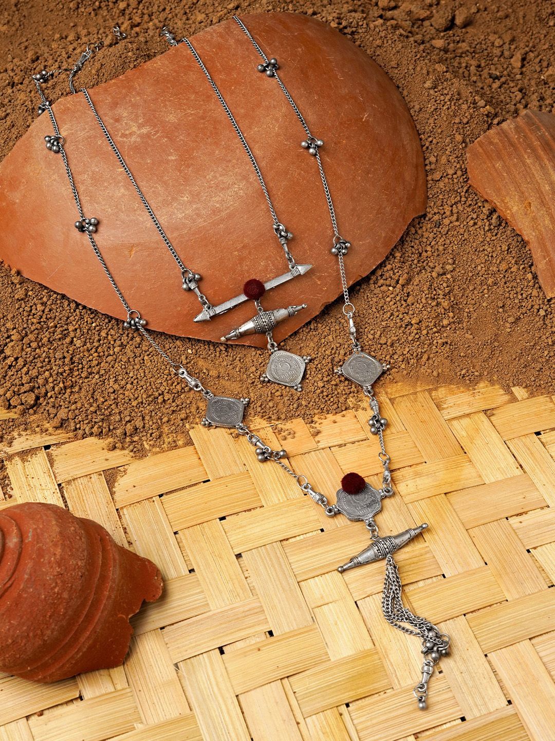 

TEEJH Silver-Plated Handcrafted Necklace