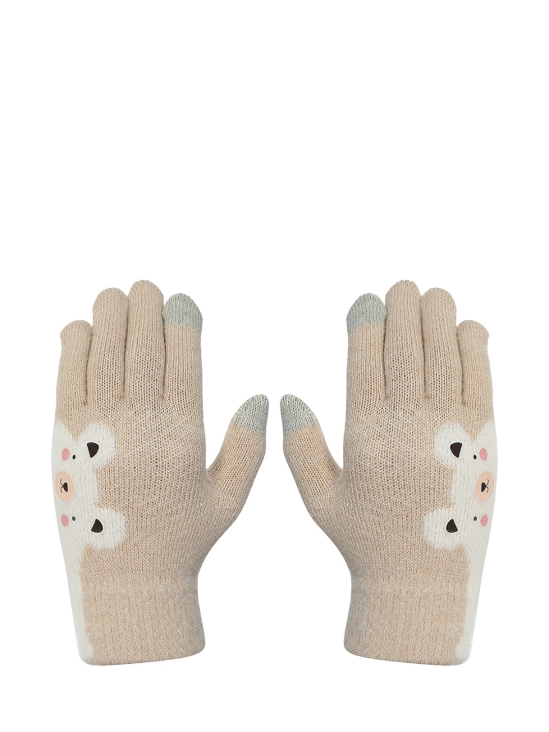 

FabSeasons Kids Acrylic Winter Gloves, Beige