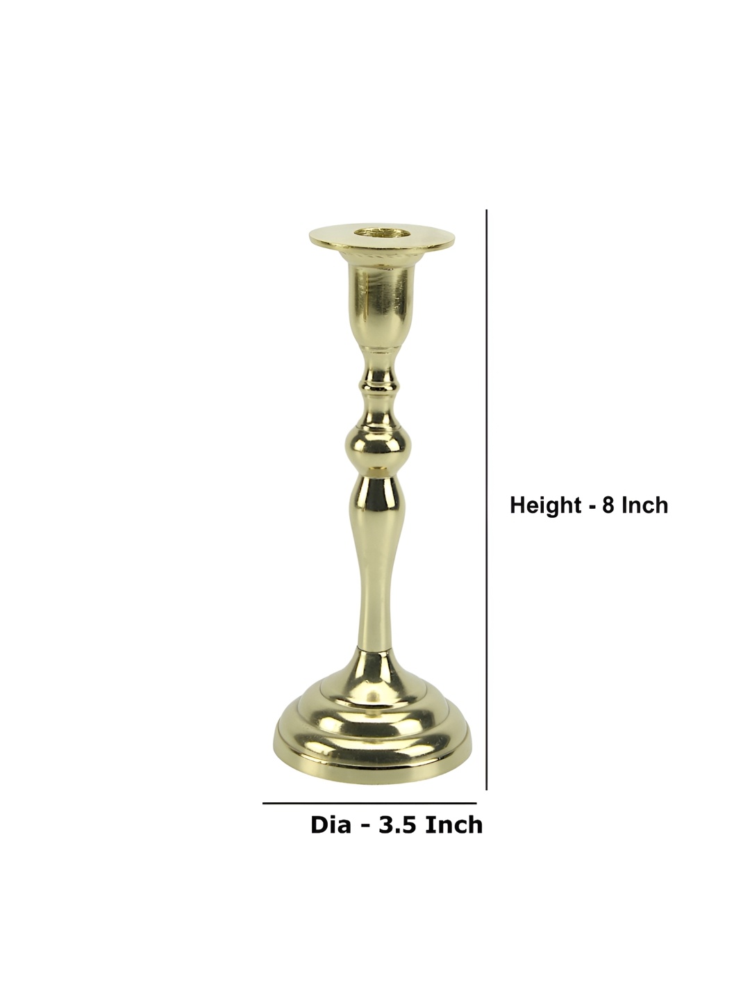 

Hind Decor Gold-Toned Candle Holder