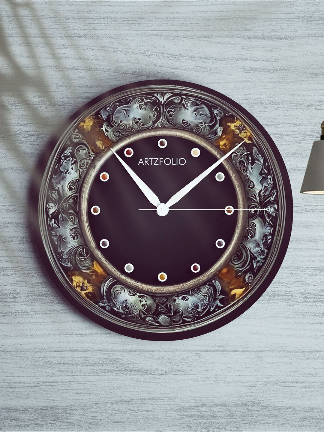 

ArtzFolio Multicoloured Printed Contemporary Wall Clock, Multi