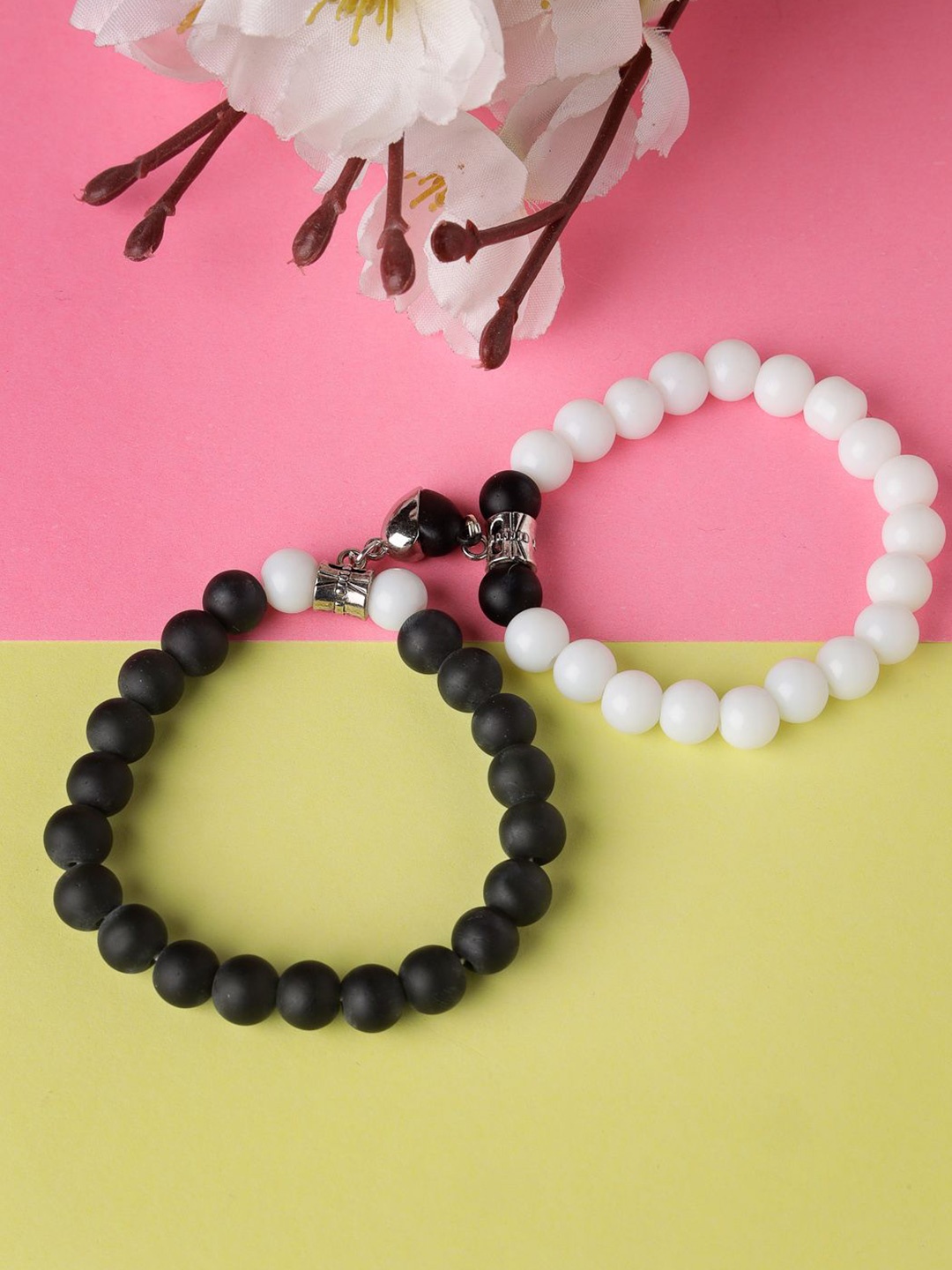 

NVR Unisex Kids 2 Handcrafted Wraparound Bracelet, Black