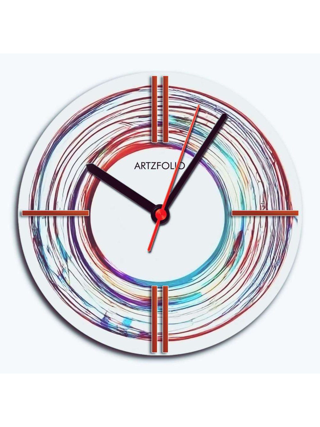 

ArtzFolio Multicoloured Printed Contemporary Wall Clock, Multi