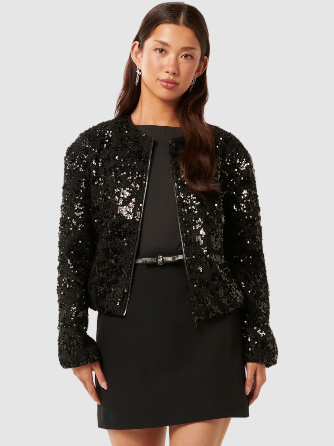 

Forever New Women Bomber Jacket, Black