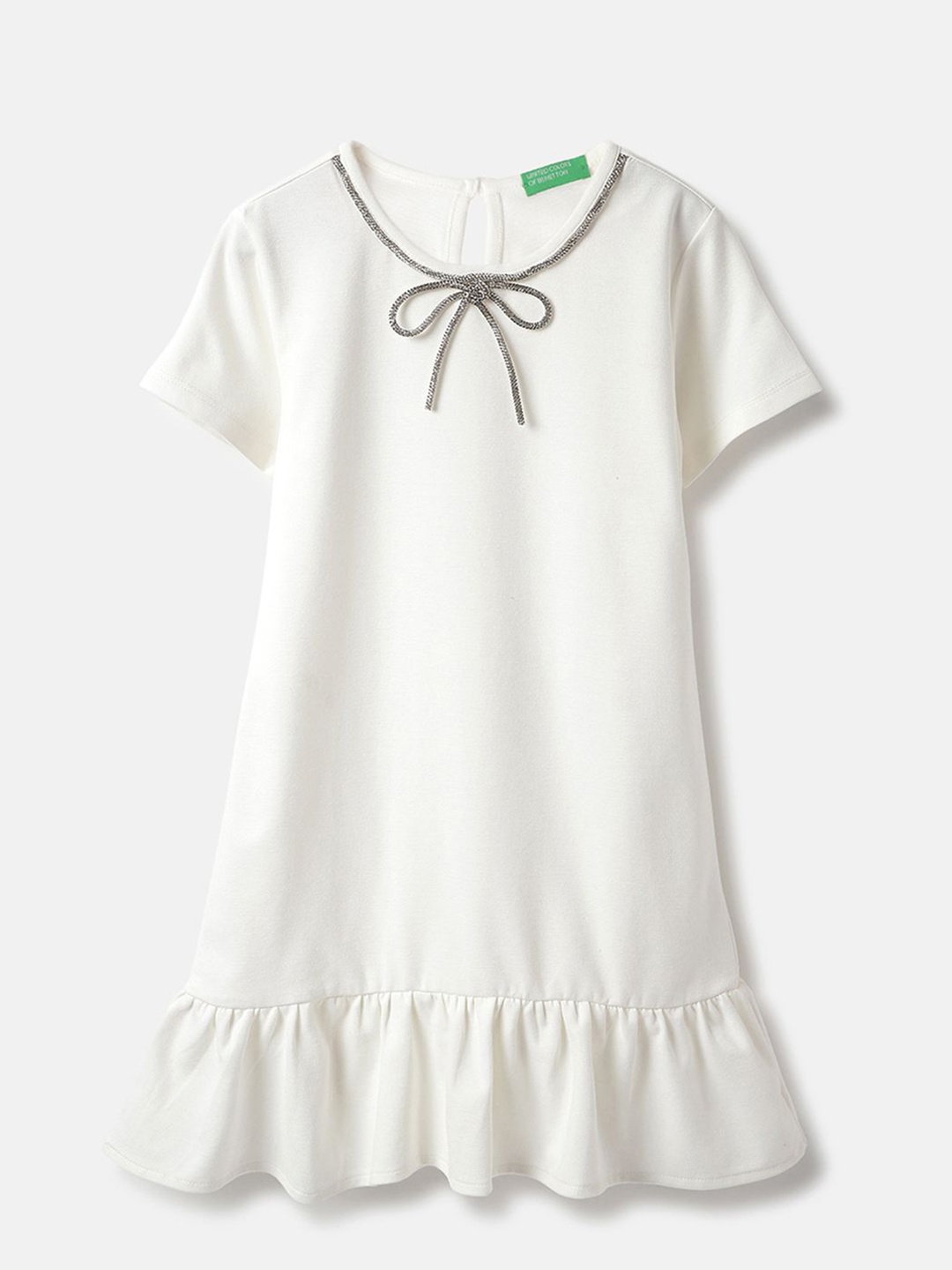 

United Colors of Benetton A-Line Midi Dress, White
