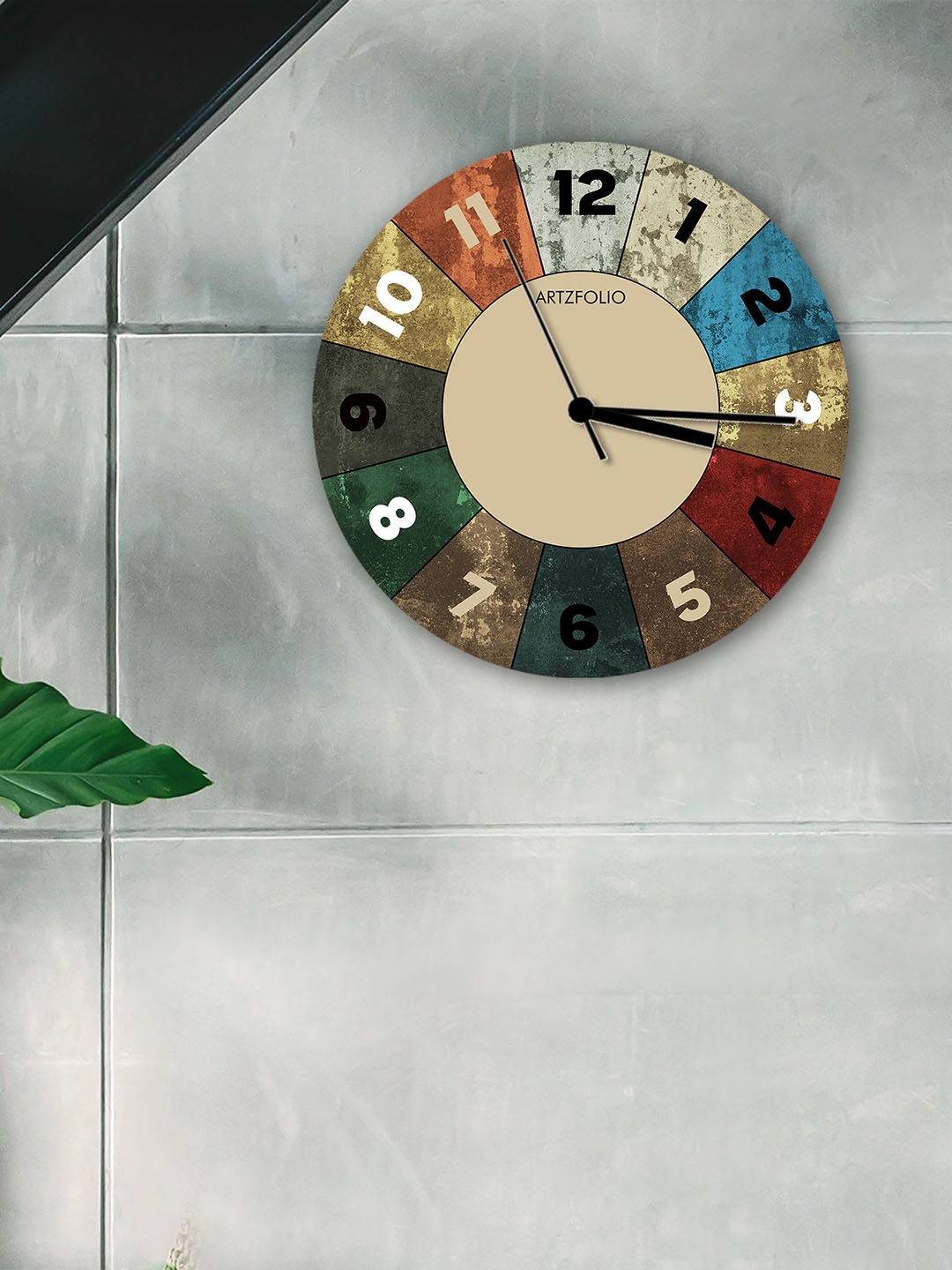 

ArtzFolio Multicoloured Printed Contemporary Wall Clock, Multi