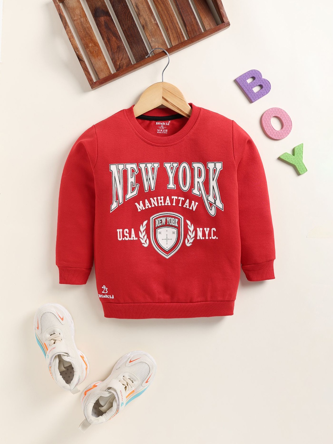 

Annie Boys Printed Sweatshirt, Red