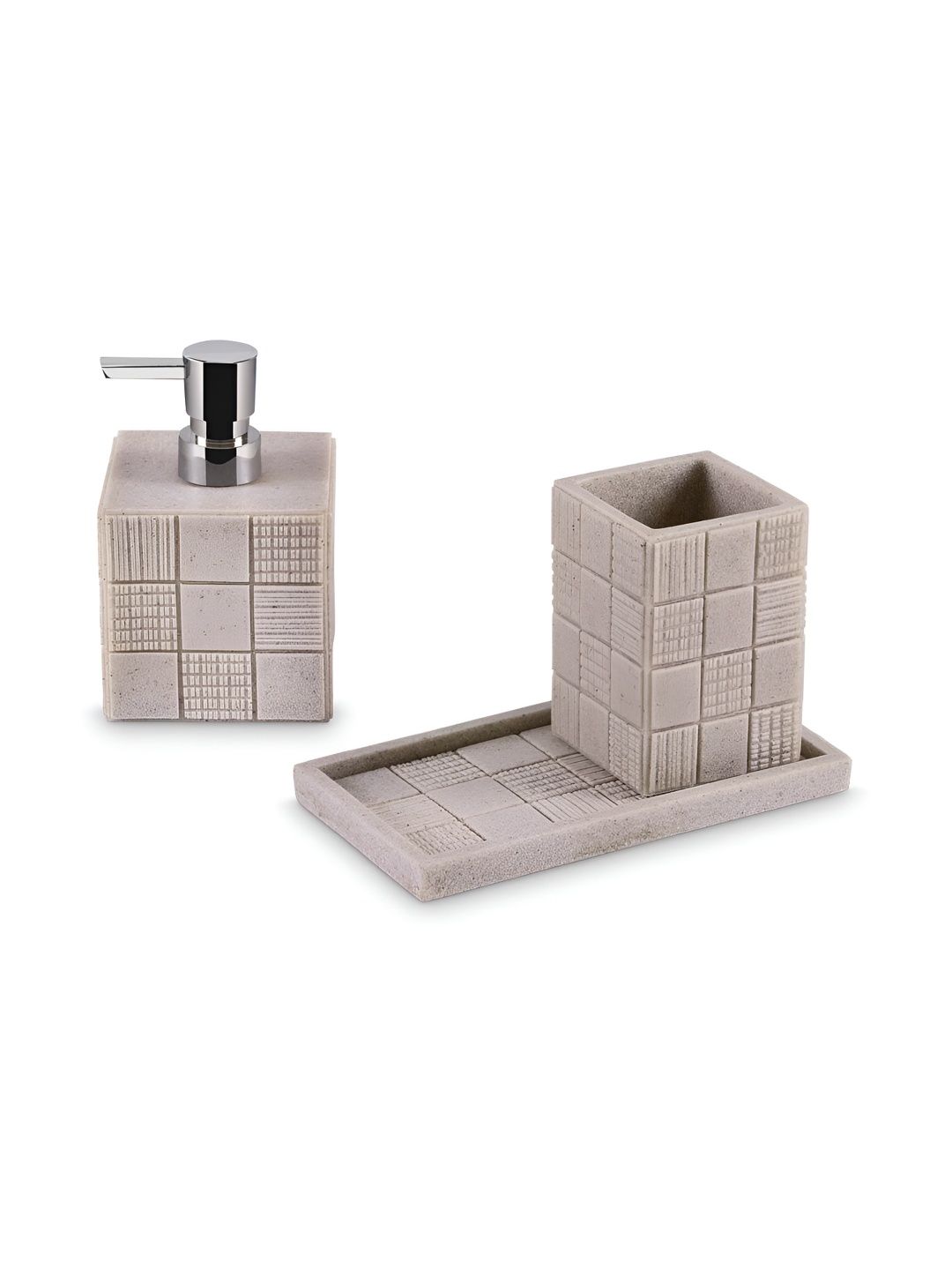 

Freelance Grey 3 piece Solid Polyresin Bath Accessories Set