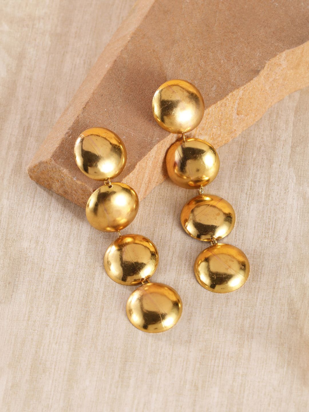 

KPOP Contemporary Drop Earrings, Gold