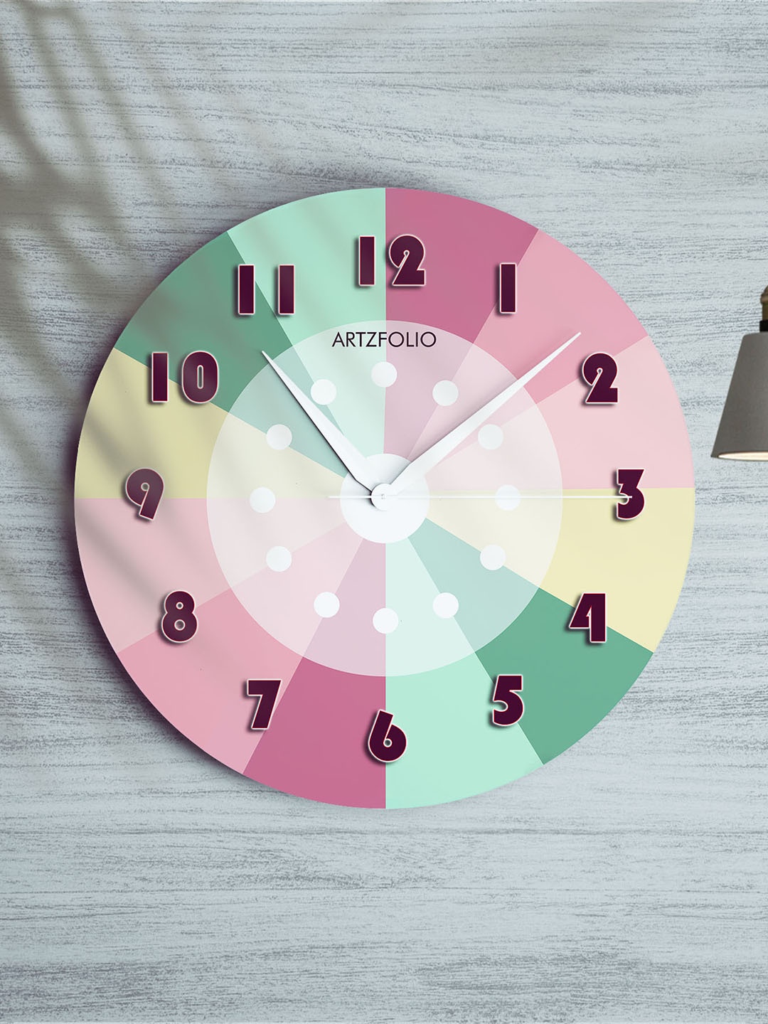 

ArtzFolio Multicoloured Printed Contemporary Wall Clock, Multi