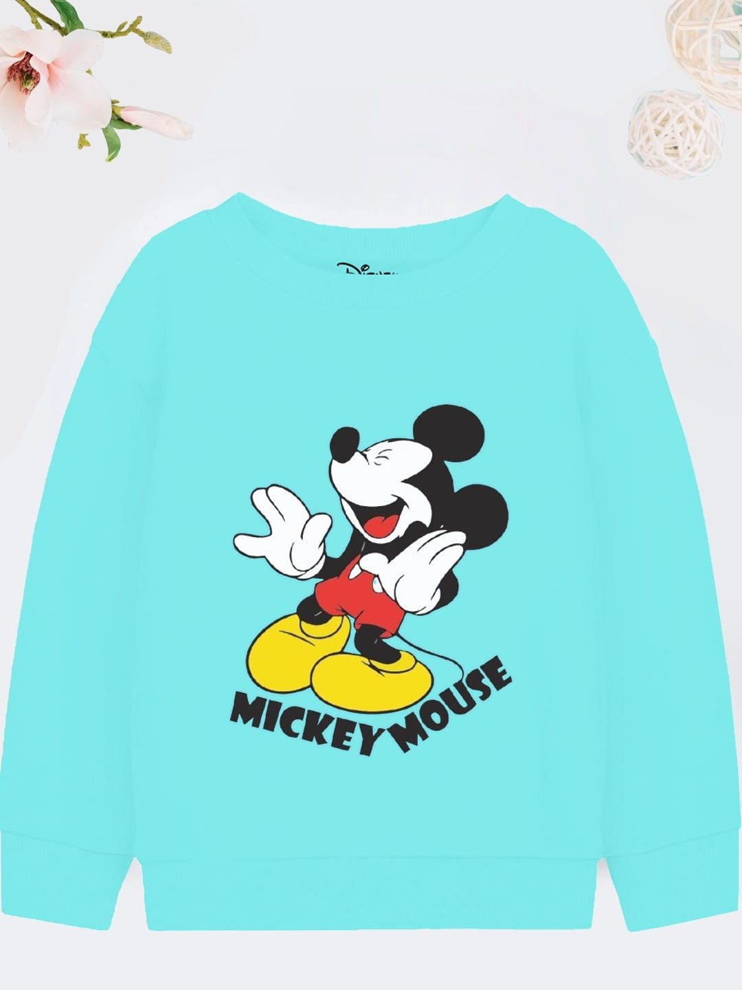 

YK Disney Boys Mickey Mouse Printed Sweatshirt, Turquoise blue