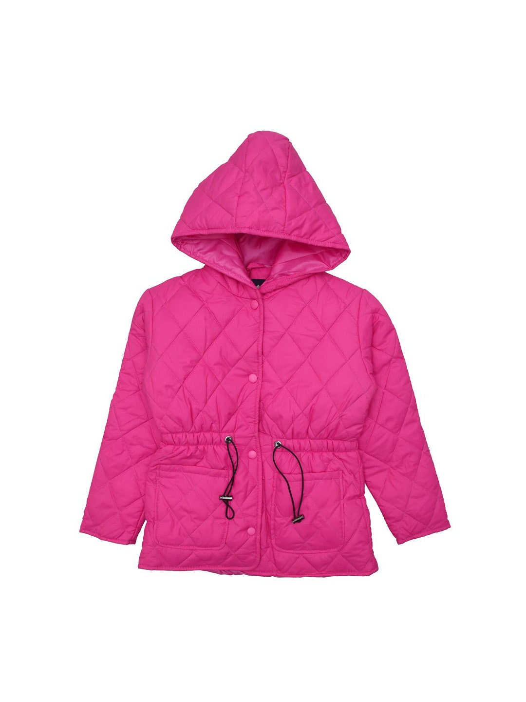 

White Snow Girls Quilted Jacket, Pink