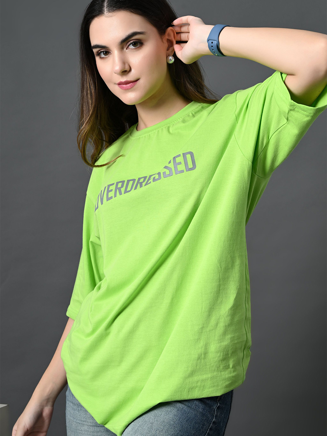 

The Roadster Lifestyle Co Printed Cotton T-shirt, Green