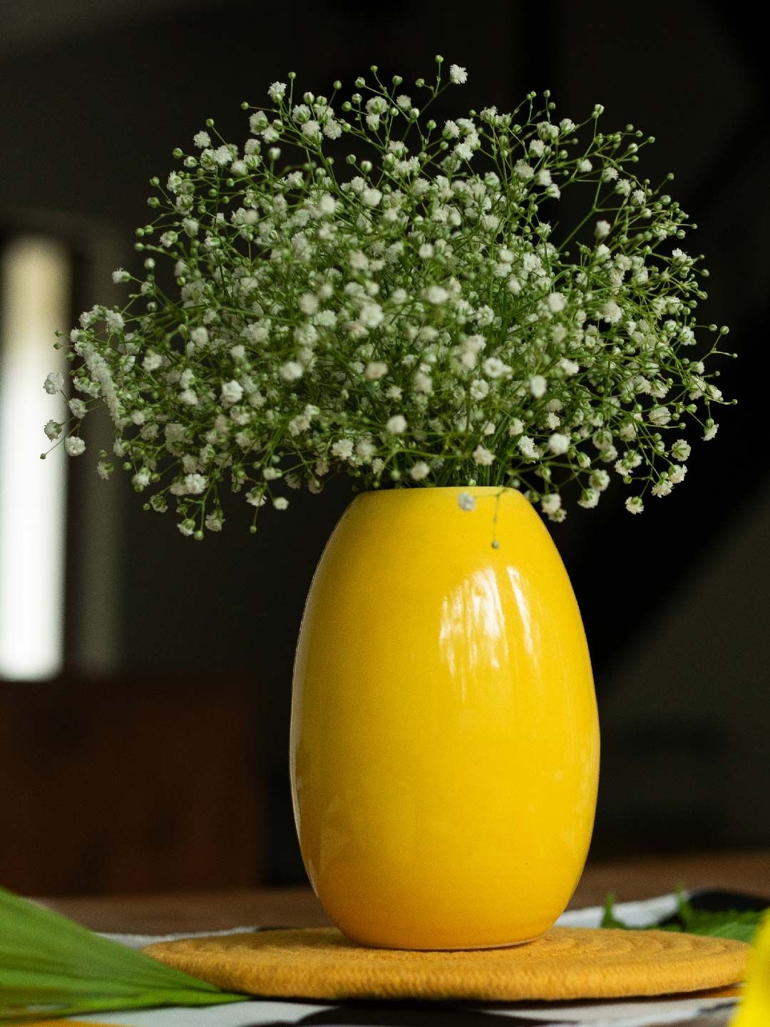 

10club Yellow Ceramic Flower Vase