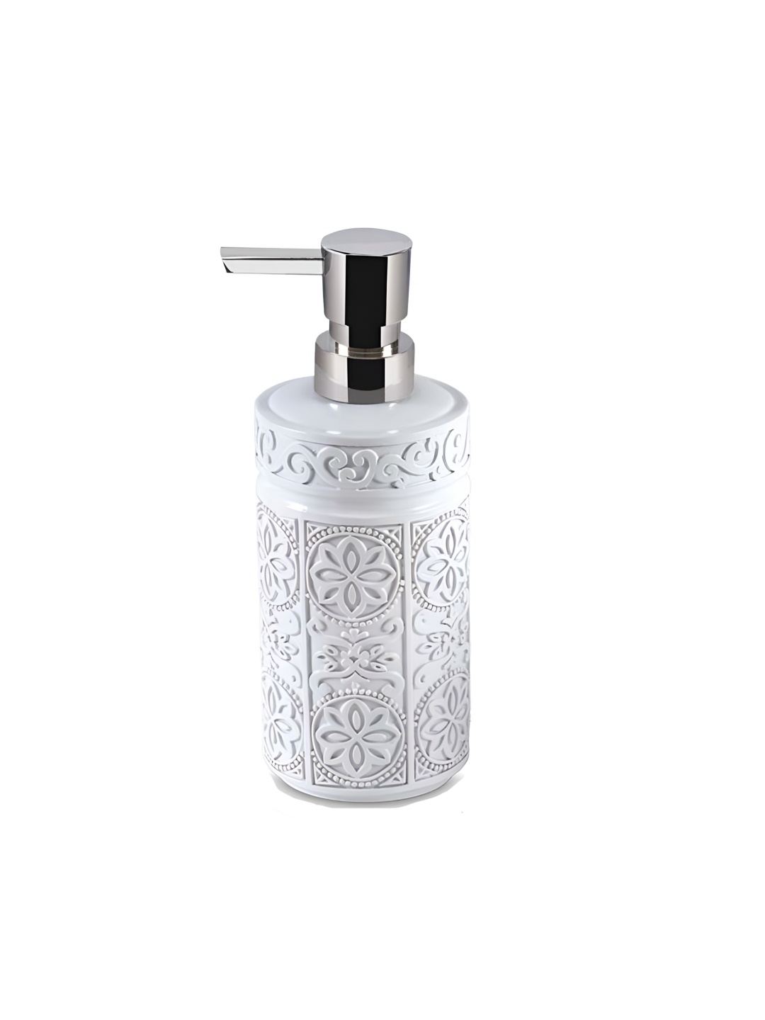 

Freelance White Textured Polyresin Soap Dispenser
