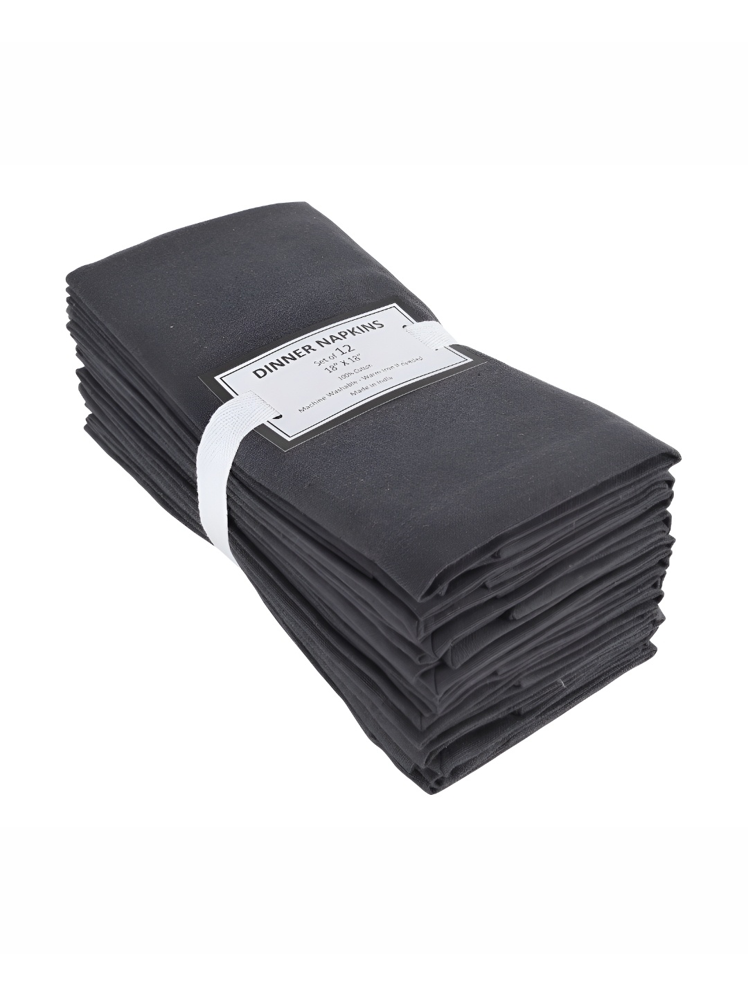 

Lushomes 12-Pcs Grey Cotton Table Napkins