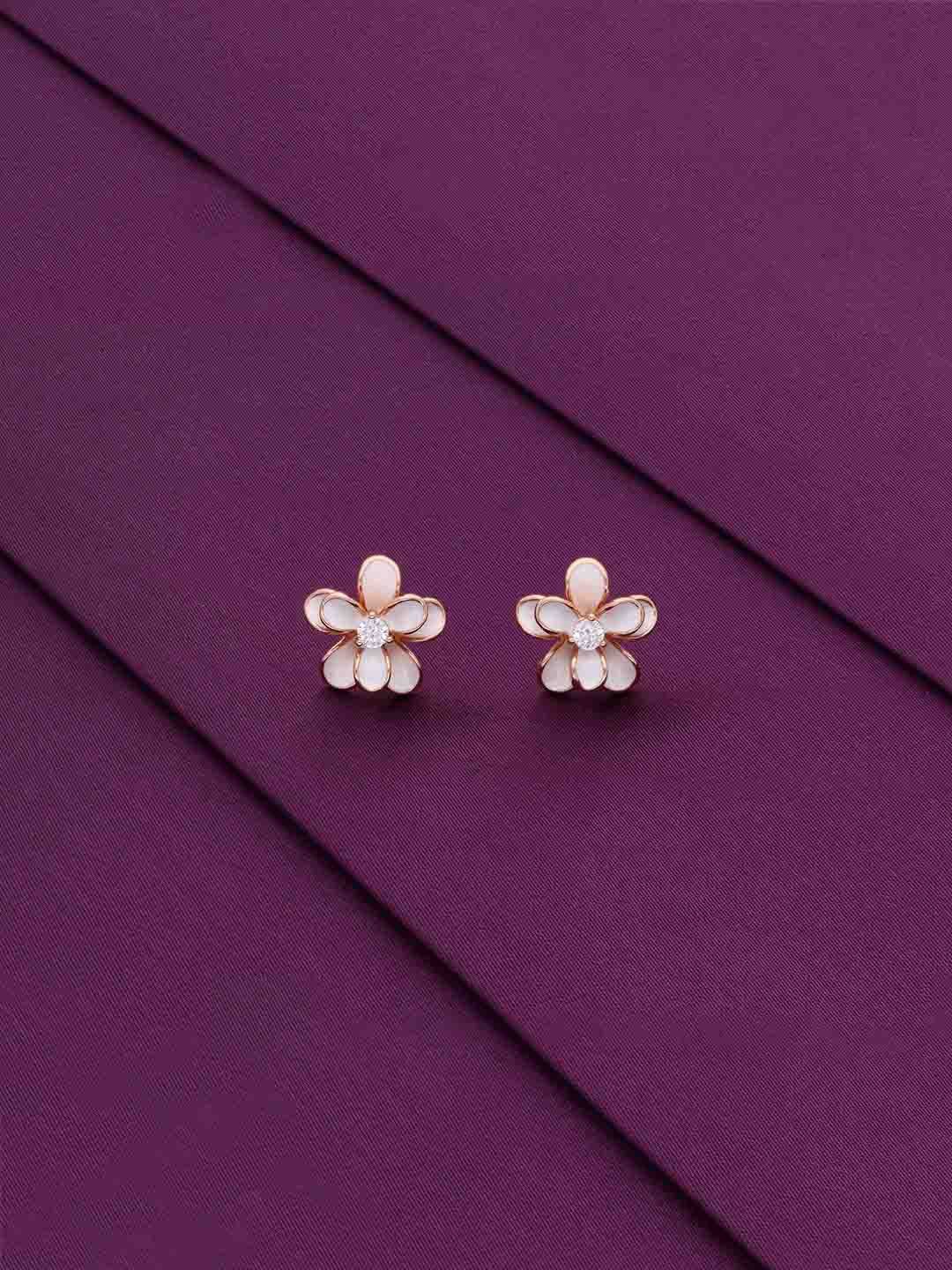 

KAI JEWEL Contemporary Studs Earrings, Rose gold