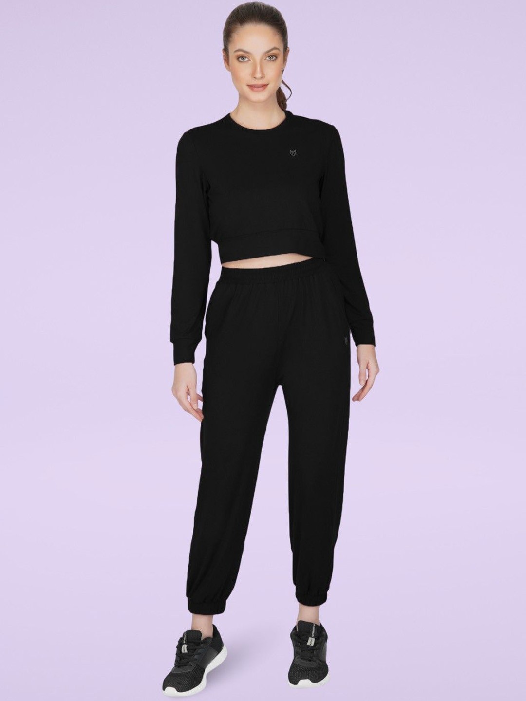 

Body Mechanics Long Sleeves Sweatshirt with Joggers, Black